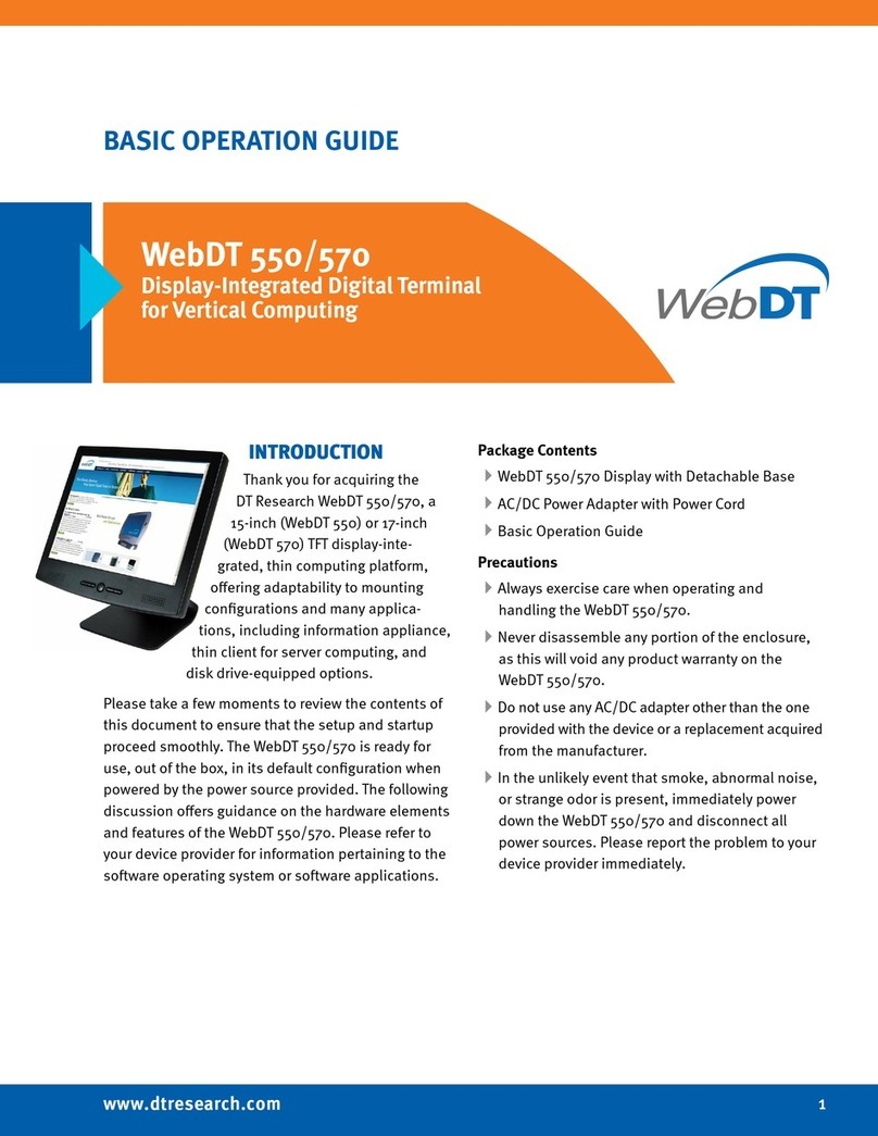 DT Research WebDT 550 Assembly instructions