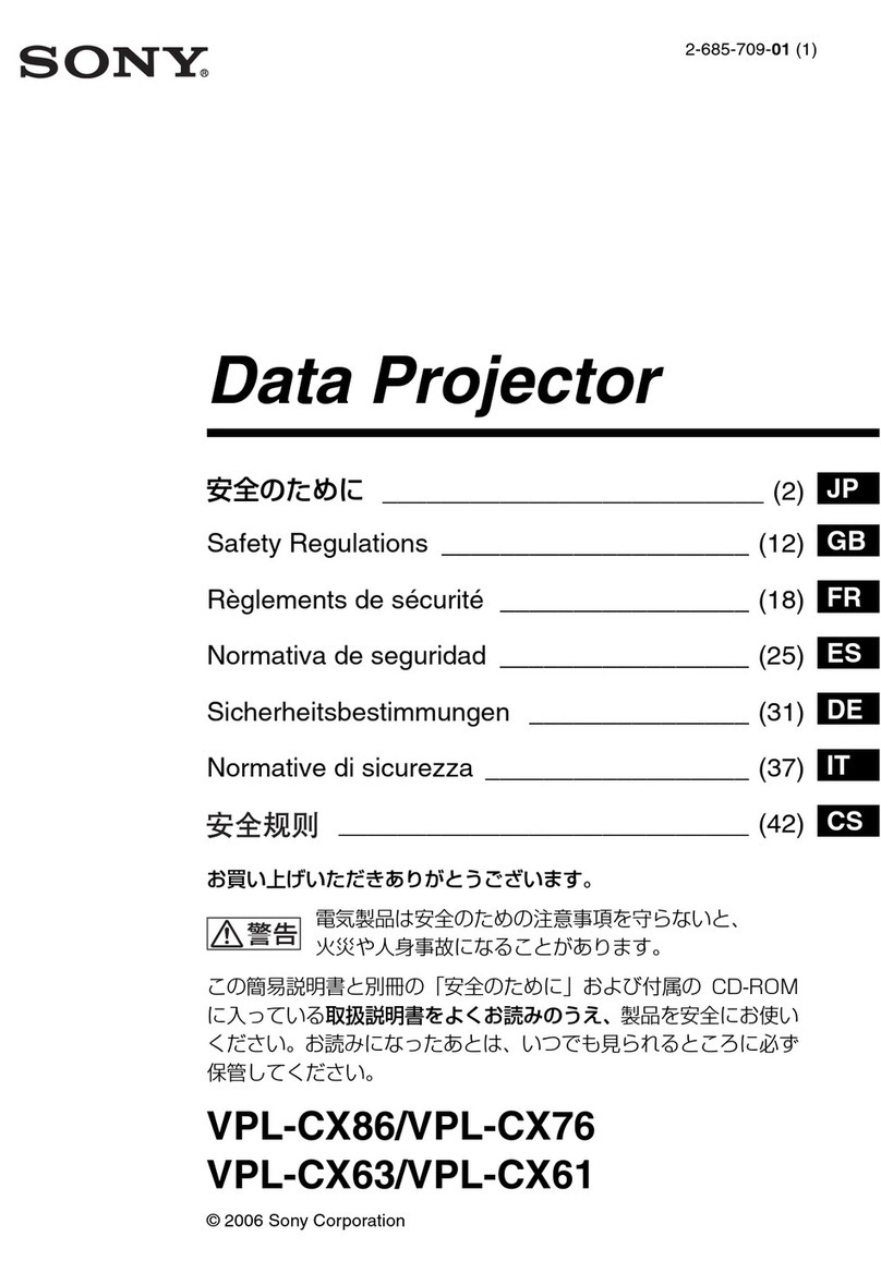 Sony VPL-CX63 Reference guide