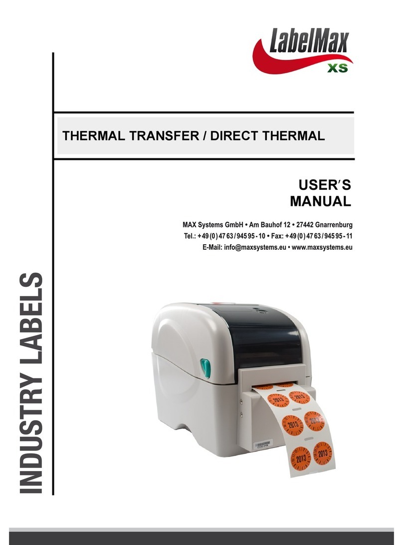Max Systems LabelMax XS User manual