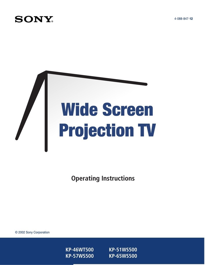 Sony KP-46WT500 - 46" Hi-scan 1080i 16:9 Projection... User manual
