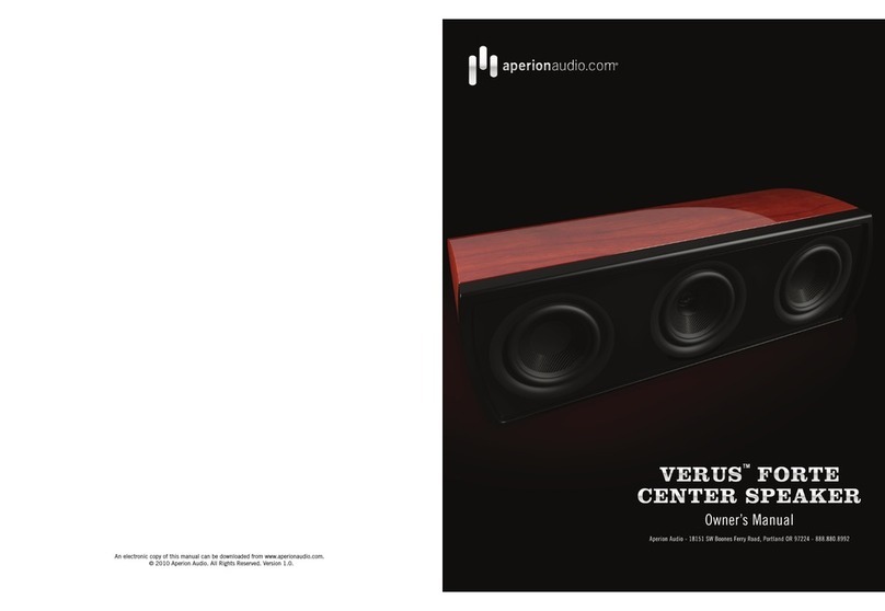 AperionAudio VERUS FORTE owner's manual