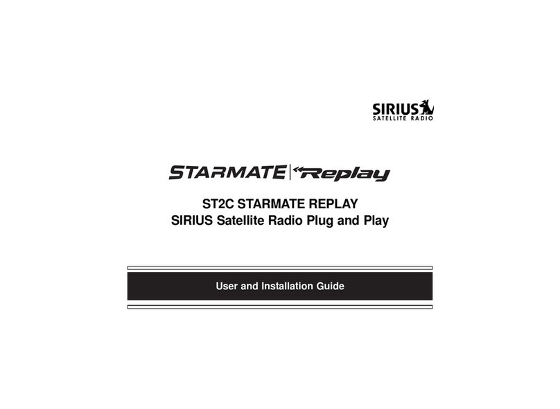 Sirius Satellite Radio ST2C STARMATE REPLAY User and installation guide