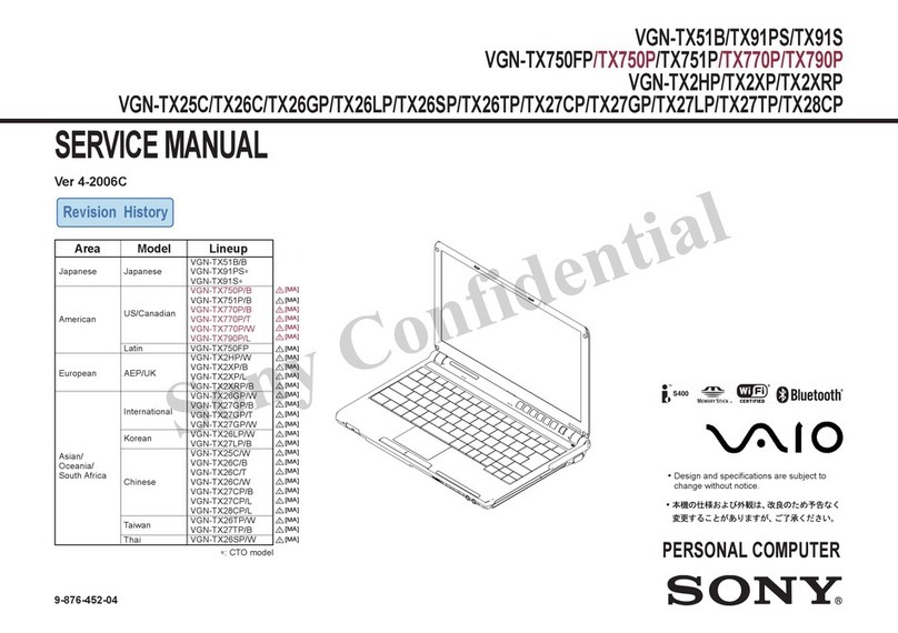 Sony VAIO VGN-TX51B Service manual