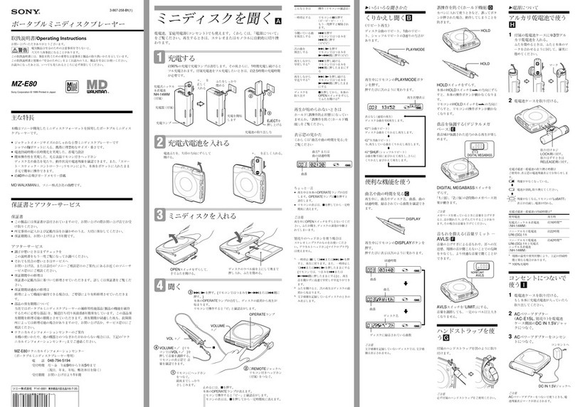 Sony MZ-E80 User manual