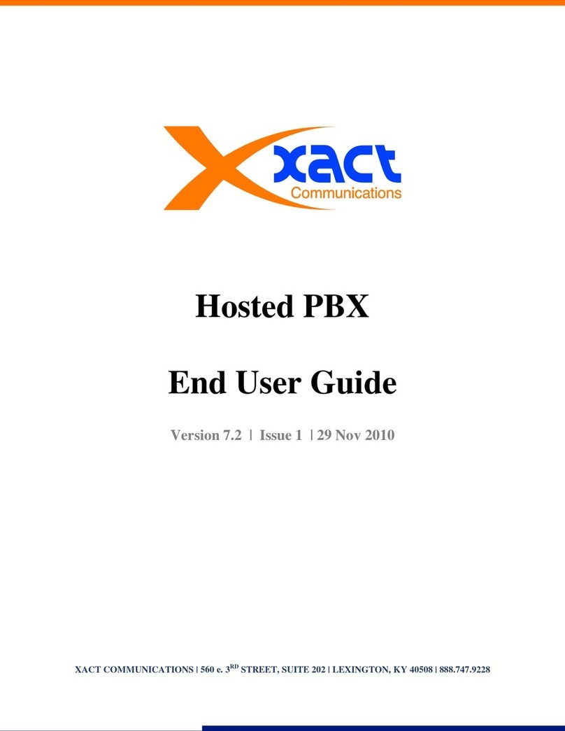 Xact Hosted PBX User manual