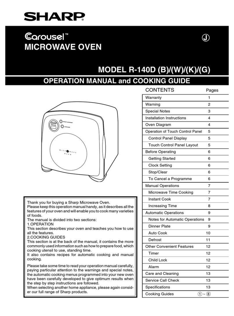 Sharp Carousel R-140D User manual