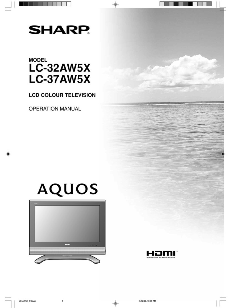 Sharp Aquos LC-37AW5X User manual Sharp Aquos LC-37AW5X User manual