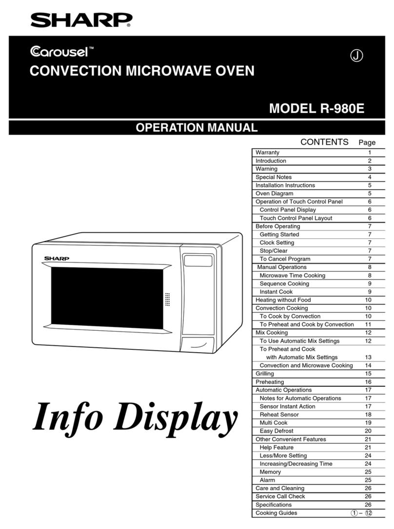 Sharp Carousel R-980E User manual