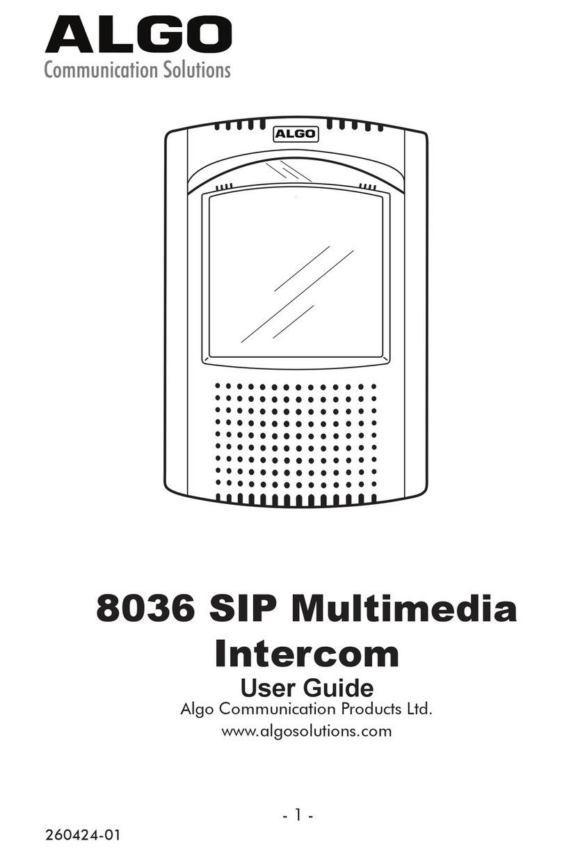Algo 8036 User manual