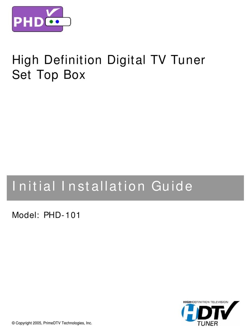 PrimeDTV Technologies PHD-101 installation guide