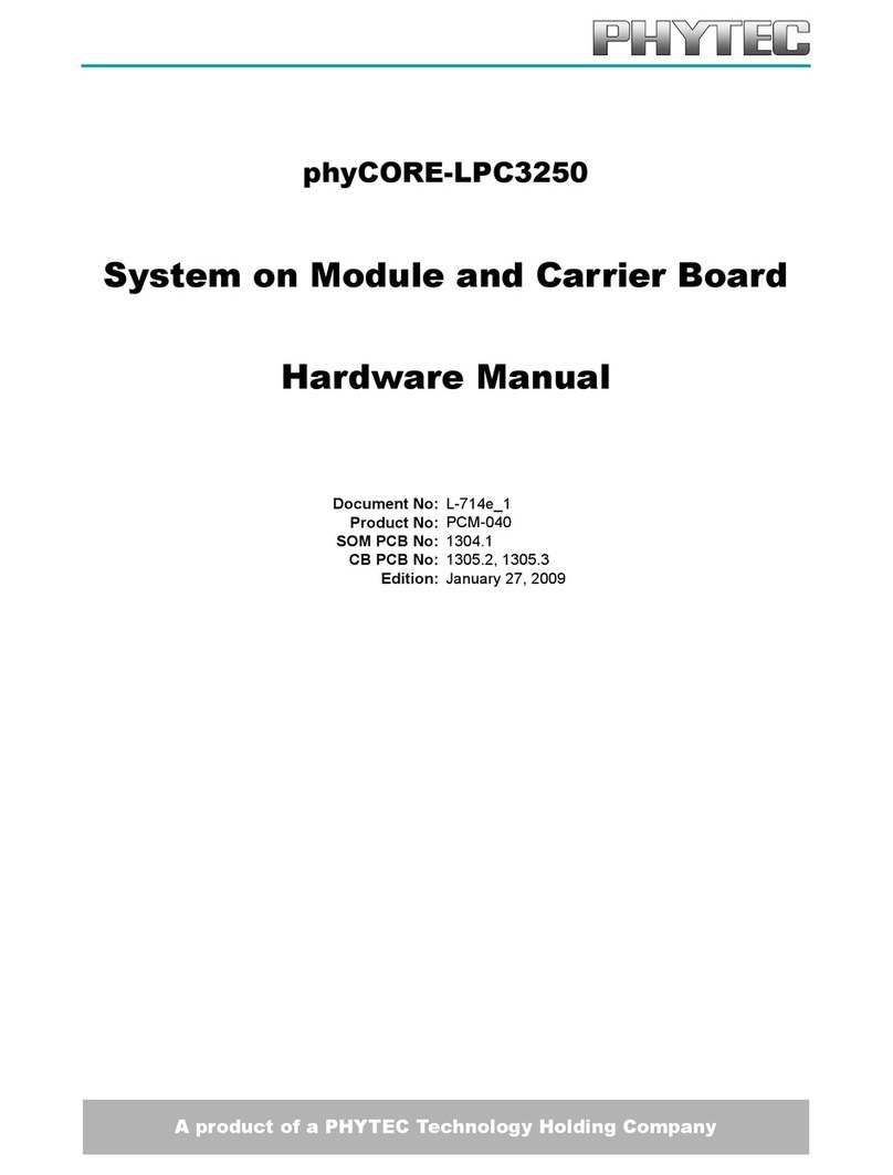 Phytec phyCORE-LPC3250 User manual