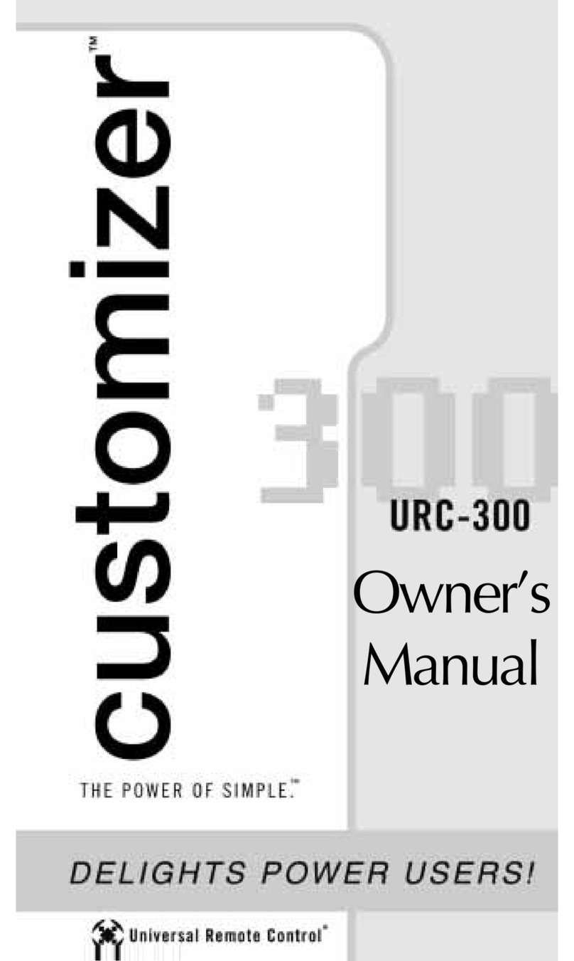 Customizer URC-300 owner's manual