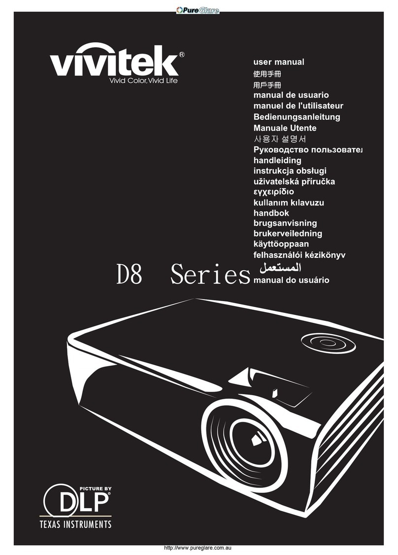 Vivitek D8 Series User manual Vivitek D8 Series User manual