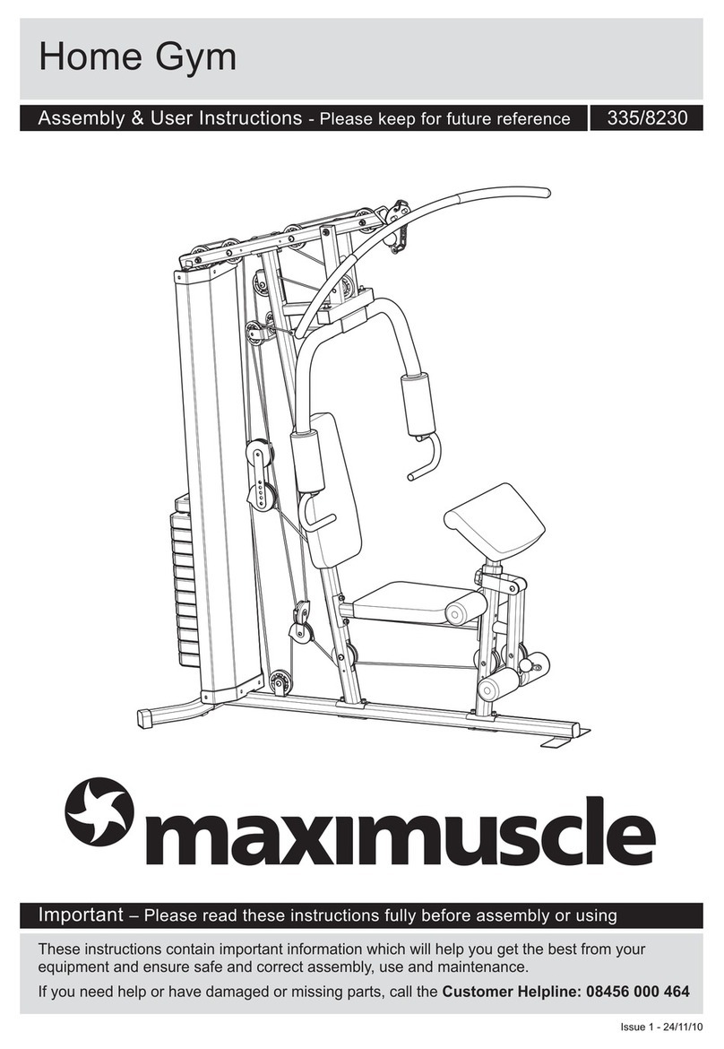 maximuscle 335 Assembly & user instructions