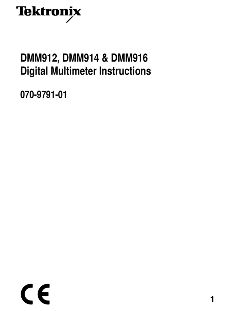 Tektronix DMM912 Instructions for use
