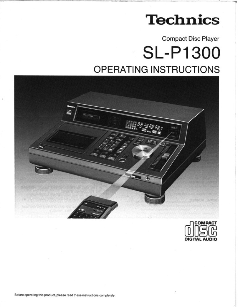 Technics SL-P1300 User manual