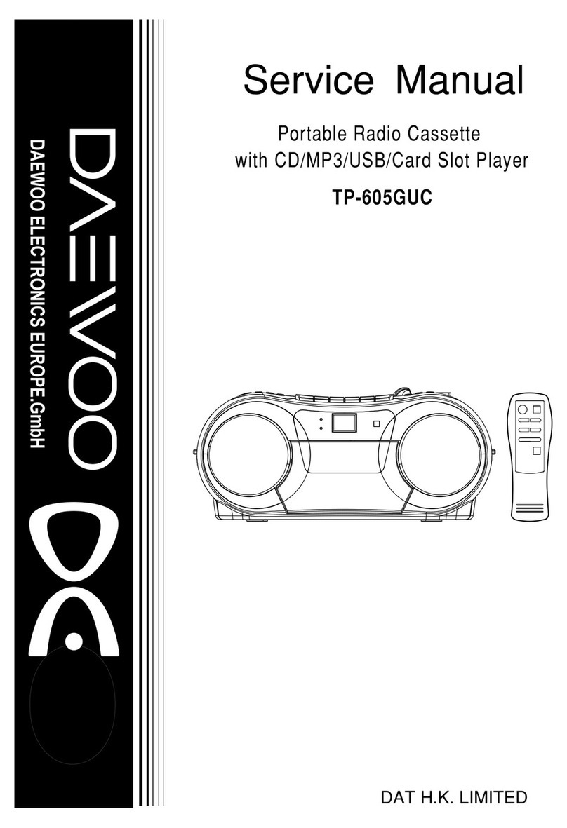 Daewoo TP-605GUC Service manual