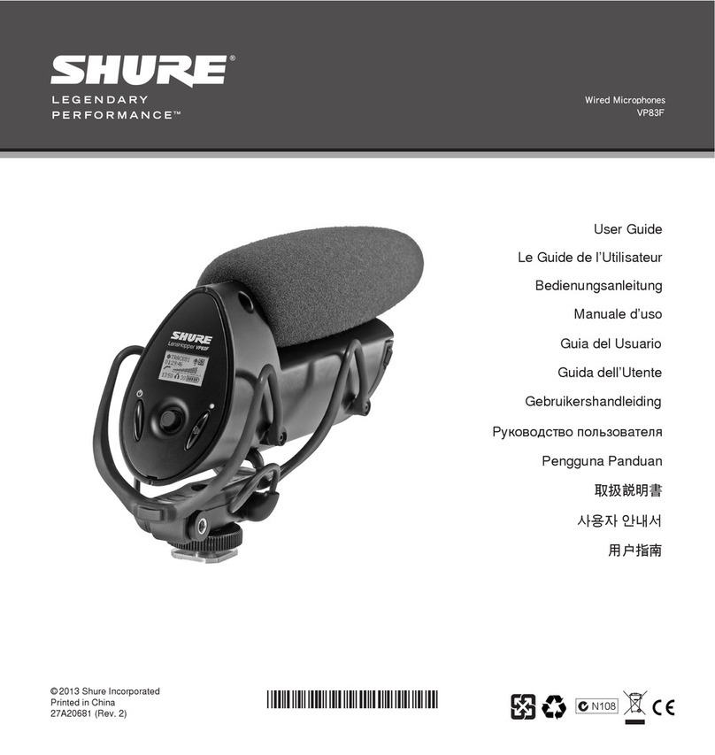 Shure VP83F User manual Shure VP83F User manual