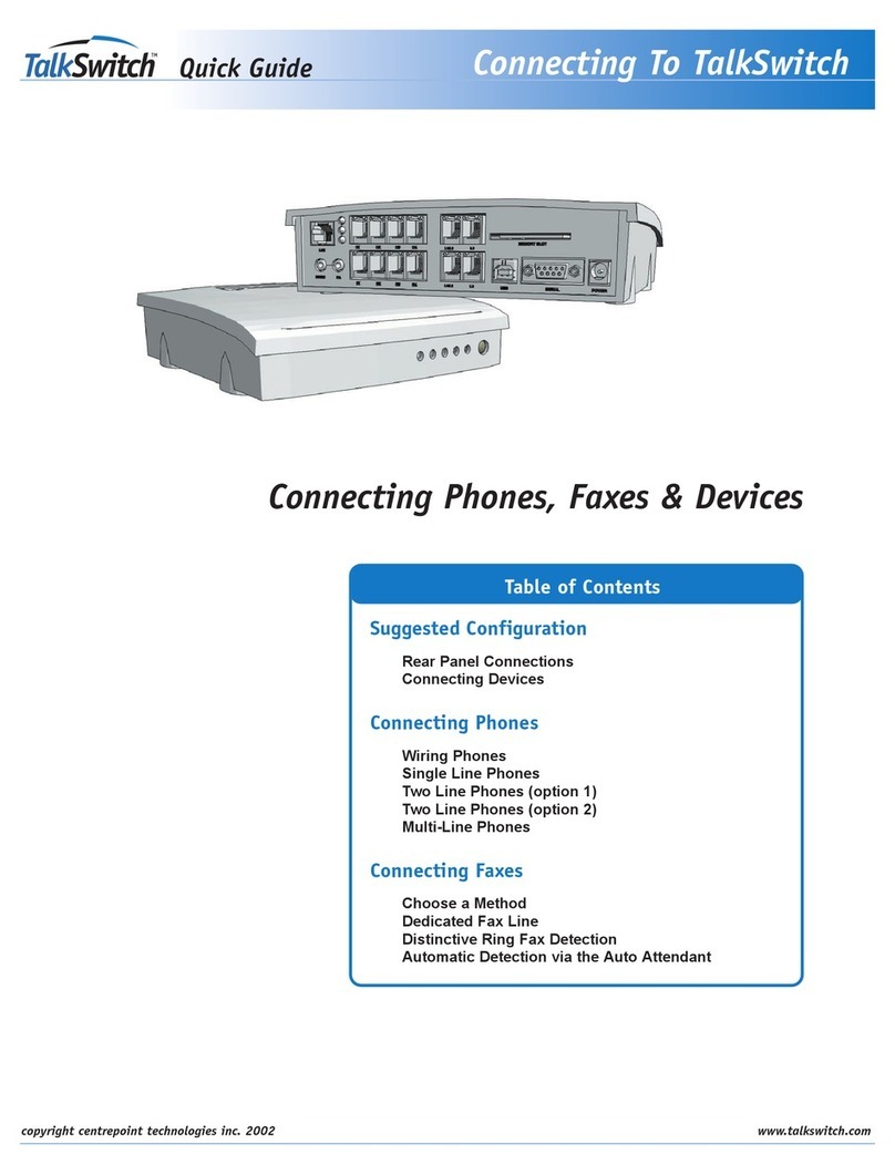 Centrepoint Technologies TalkSwitch 48 quick start guide Centrepoint Technologies TalkSwitch 48 quick start guide