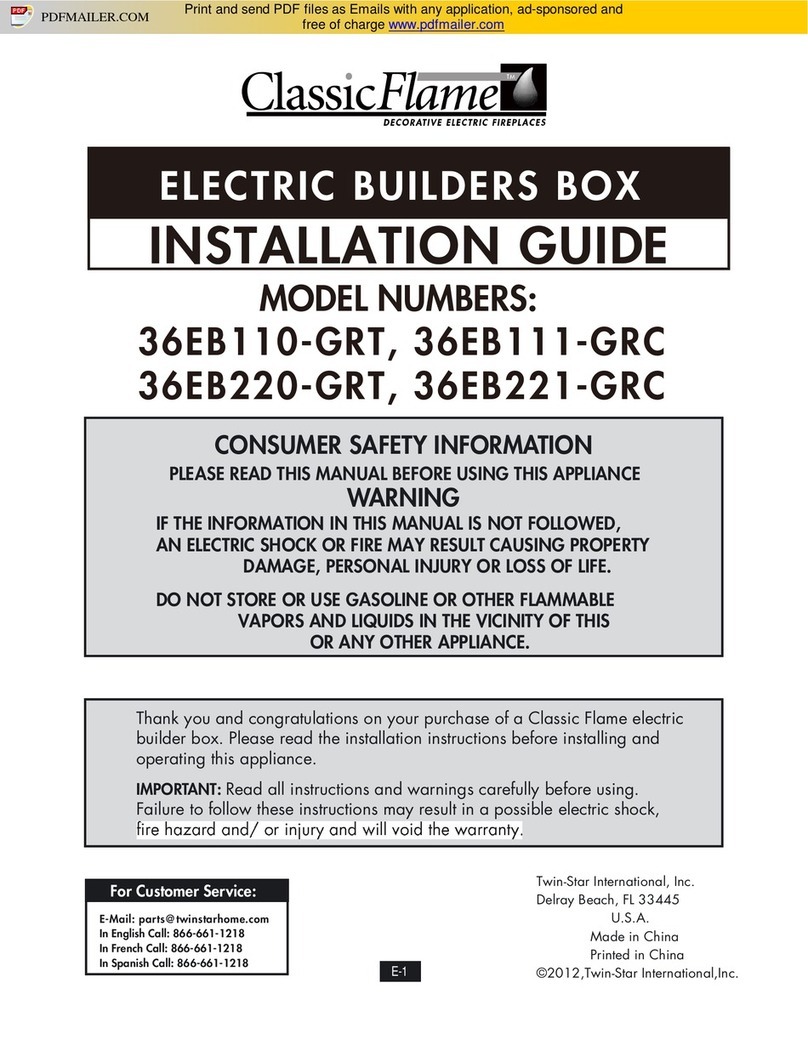 Classic Flame 36EB110-GRT User manual
