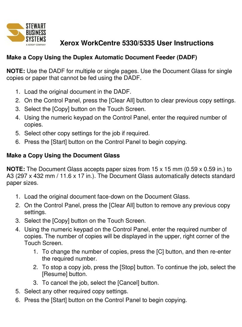 Xerox WorkCentre 5330 Instruction and safety manual