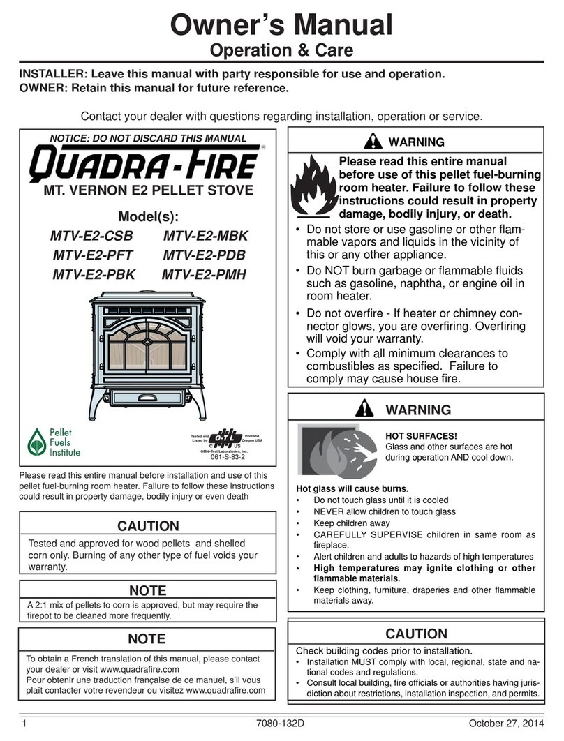 Quadra-Fire MTV-E2-CSB owner's manual Quadra-Fire MTV-E2-CSB owner's manual