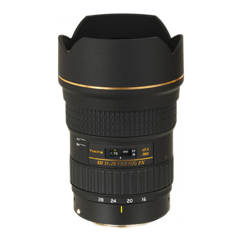 Tokina AT-X 16-28mm F2.8 Pro FX instruction manual