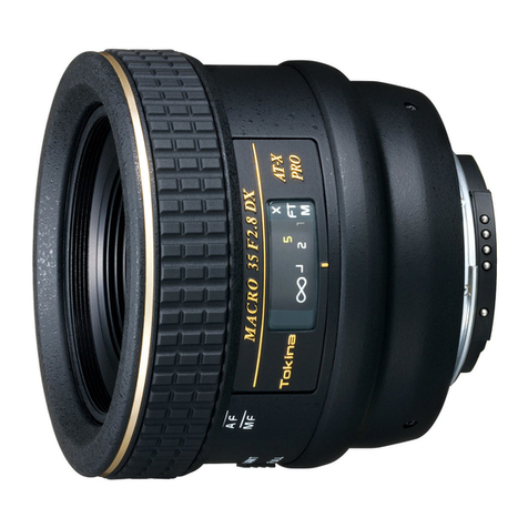 Tokina 100mm f2.8 macro d User manual