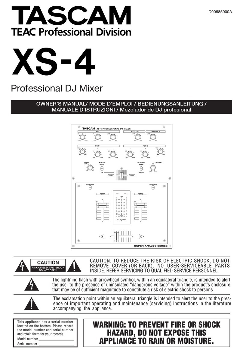 Tascam XS-4 owner's manual