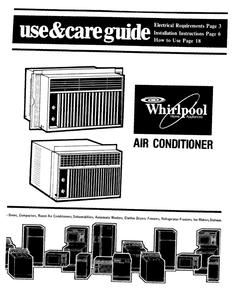 Whirlpool ROOM AIR CONDITIONER User manual Whirlpool ROOM AIR CONDITIONER User manual