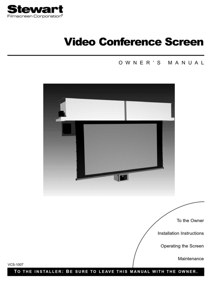 Stewart Filmscreen VCS-1007 owner's manual