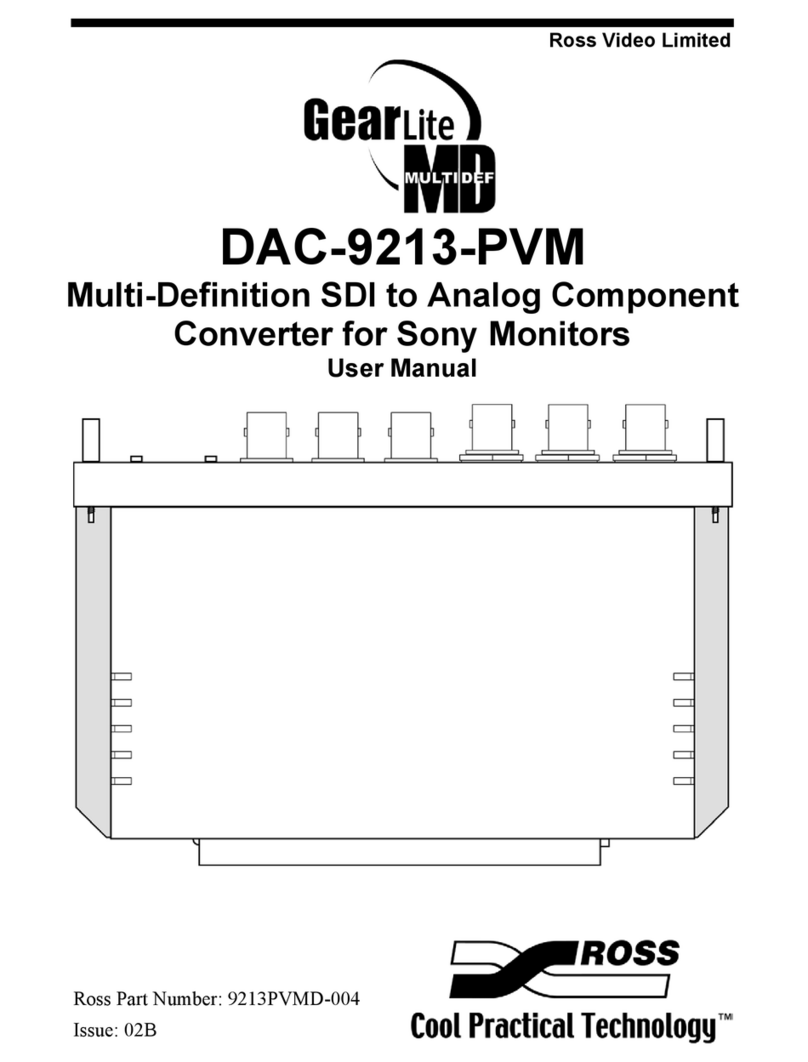Ross DAC-9213-PVM User manual Ross DAC-9213-PVM User manual