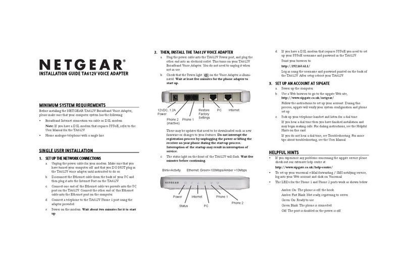 NETGEAR TA612V User manual NETGEAR TA612V User manual