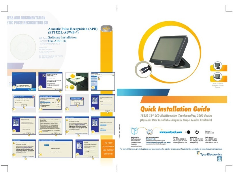 Elo TouchSystems 3000 Series Quick installation guide