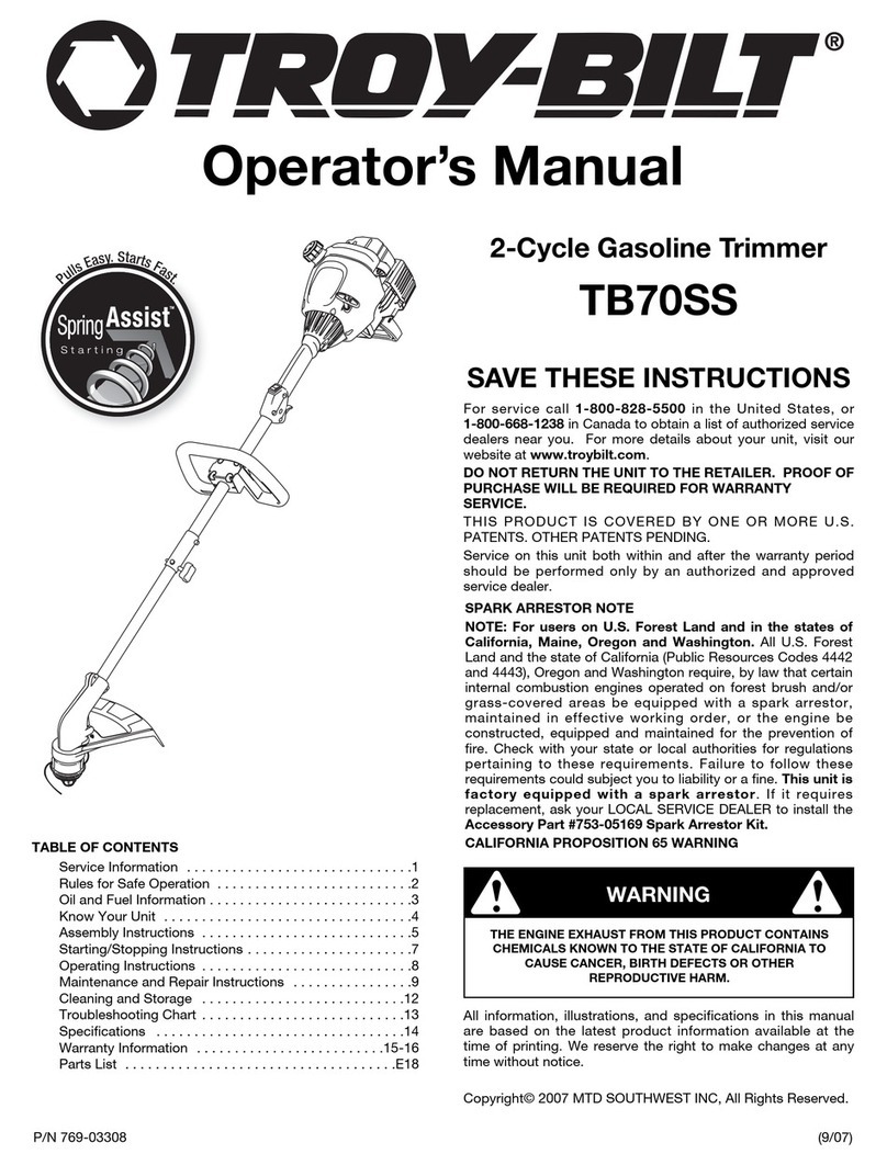 Troy-Bilt TB70SS User manual