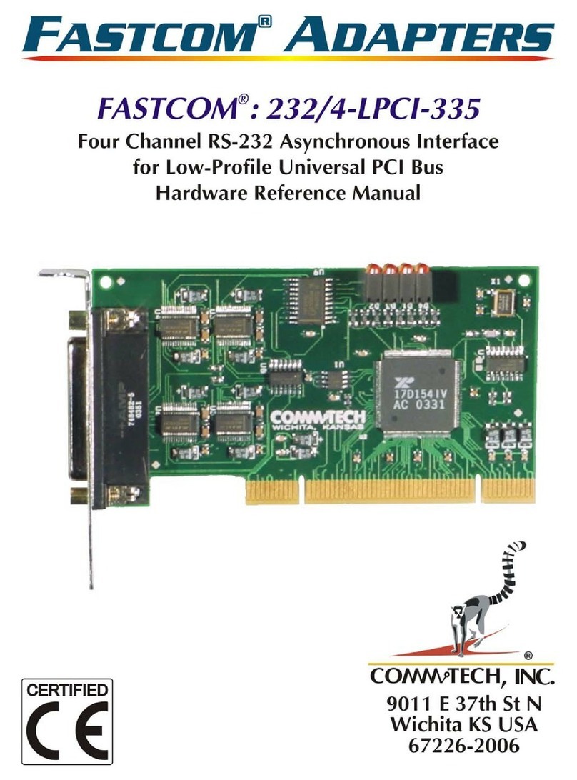 CommTech Fastcom 232/4-LPCI-335 Reference manual