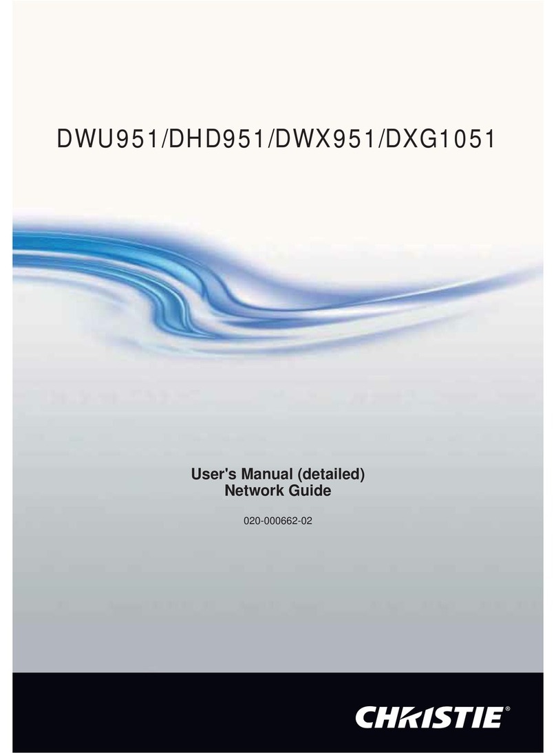 Christie DWU951 user manual
