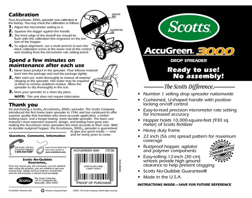 Scotts AccuGreen 3000 User manual