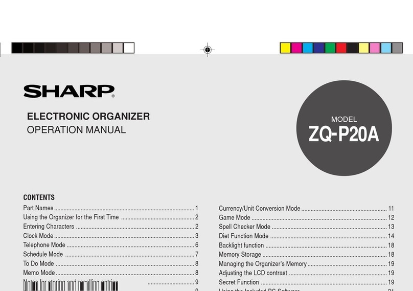 Sharp ZQ-P20A User manual