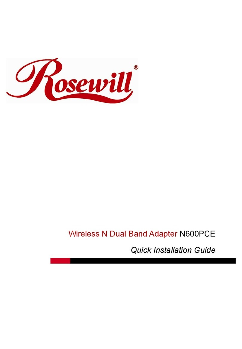 Rosewill N600PCE Quick installation guide