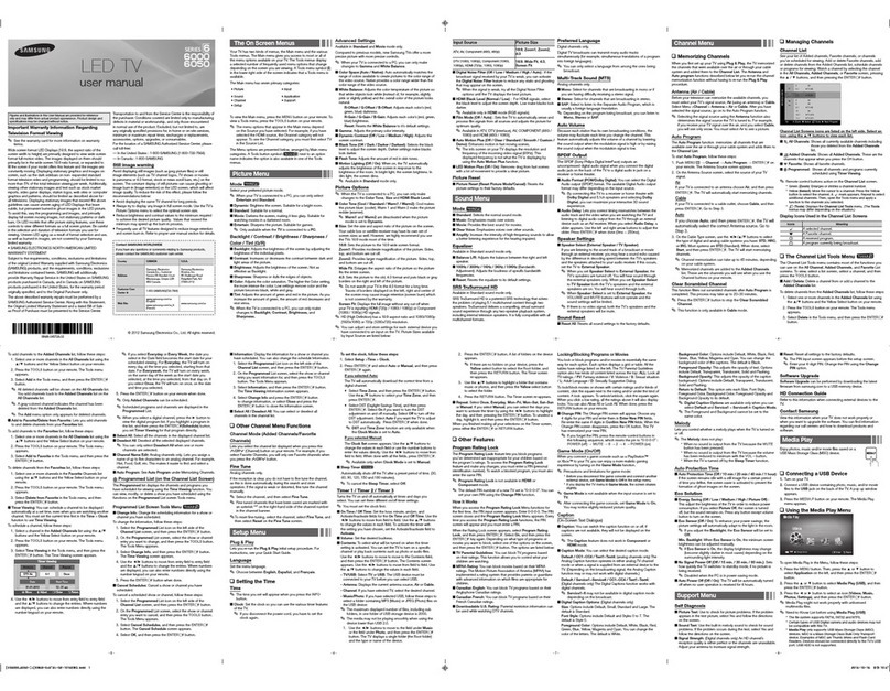 Samsung 6050 Series User manual