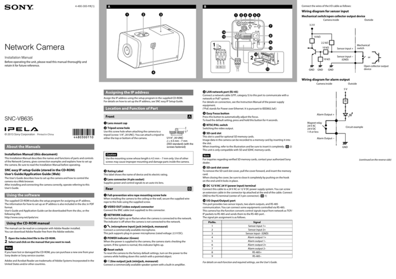 Sony SNC-VB635 installation manual