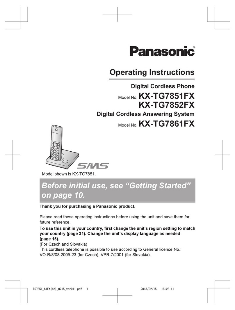 Panasonic KX-TG7851FX User manual