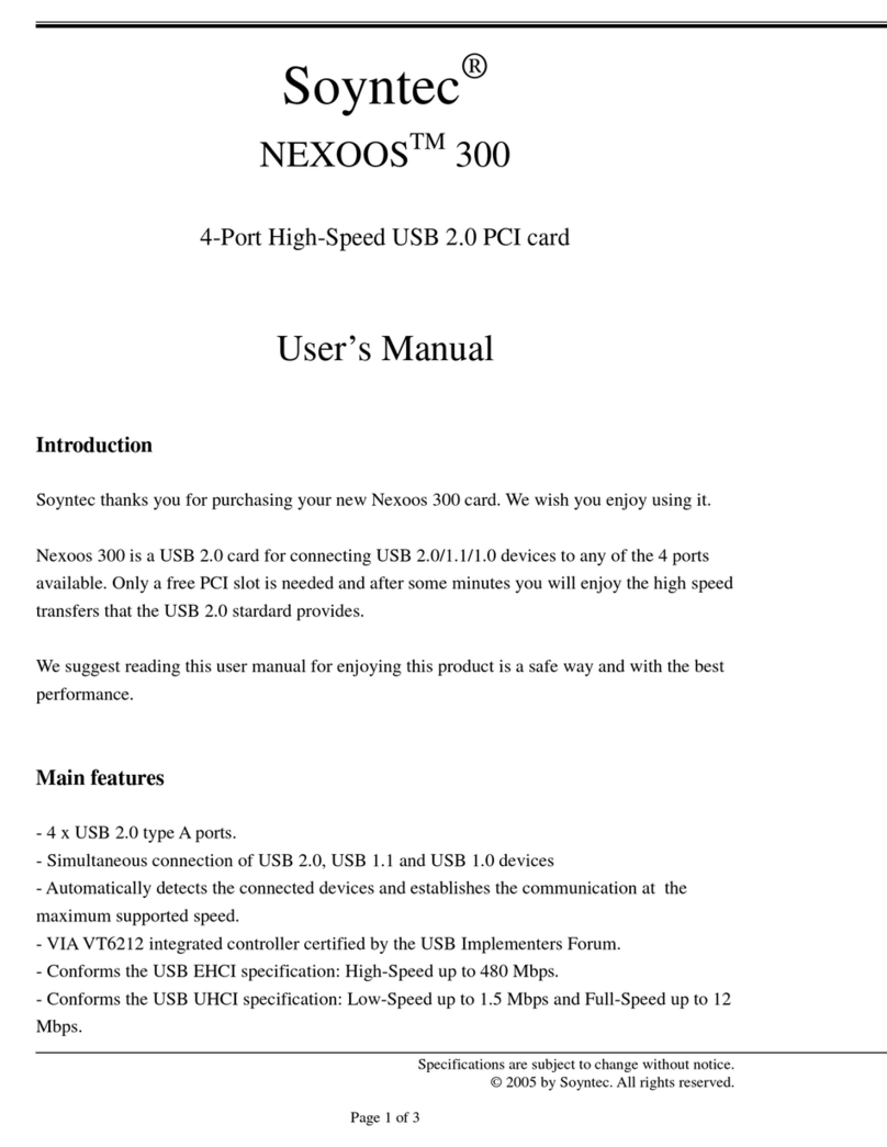 Soyntec Nexoos 300 user manual