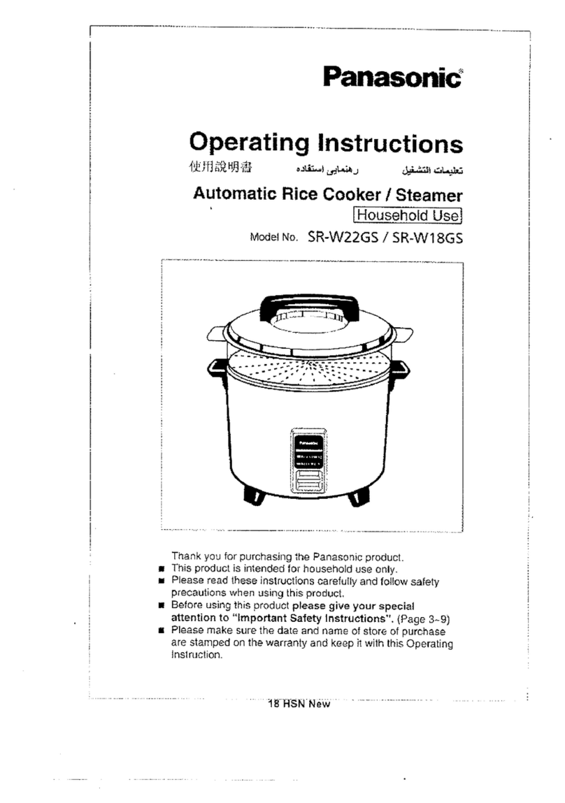 Panasonic SR-W22GS operating instructions