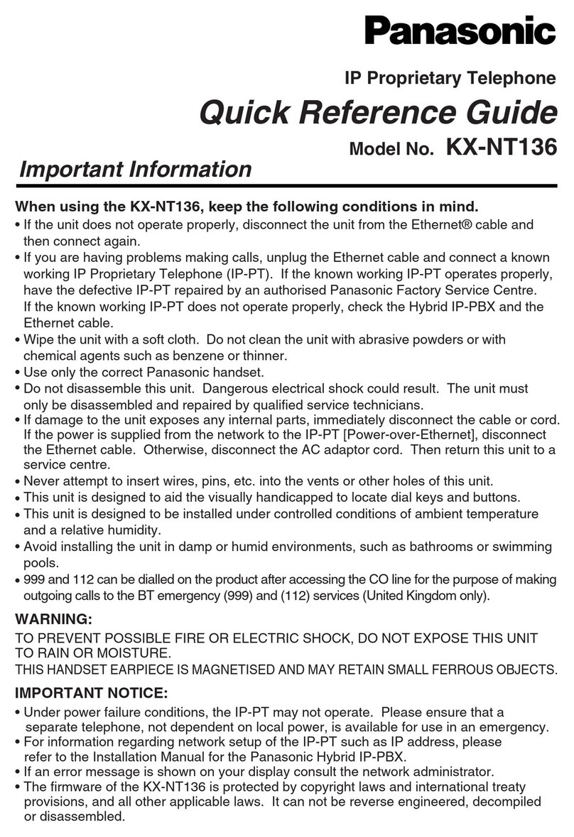 Panasonic KX-NT136 User manual