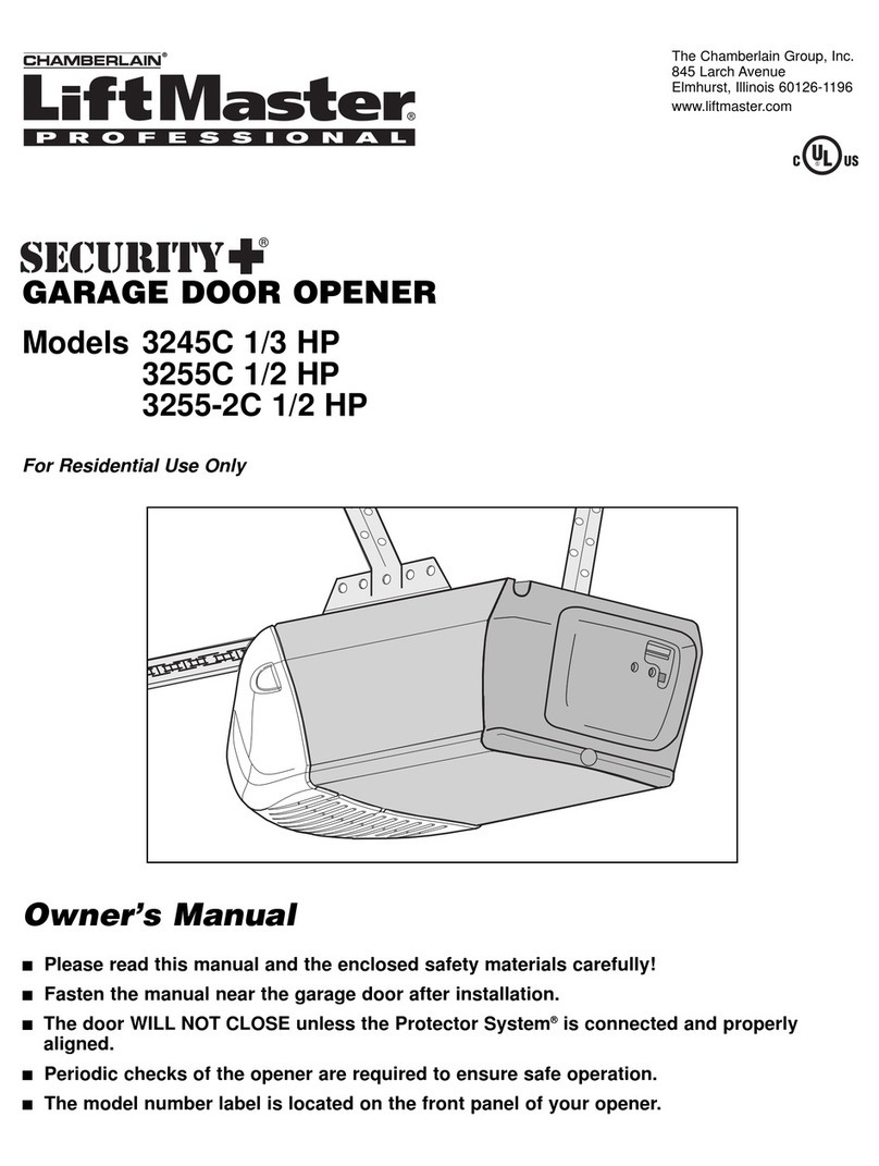 Chamberlain 3245C 1/3 HP owner's manual