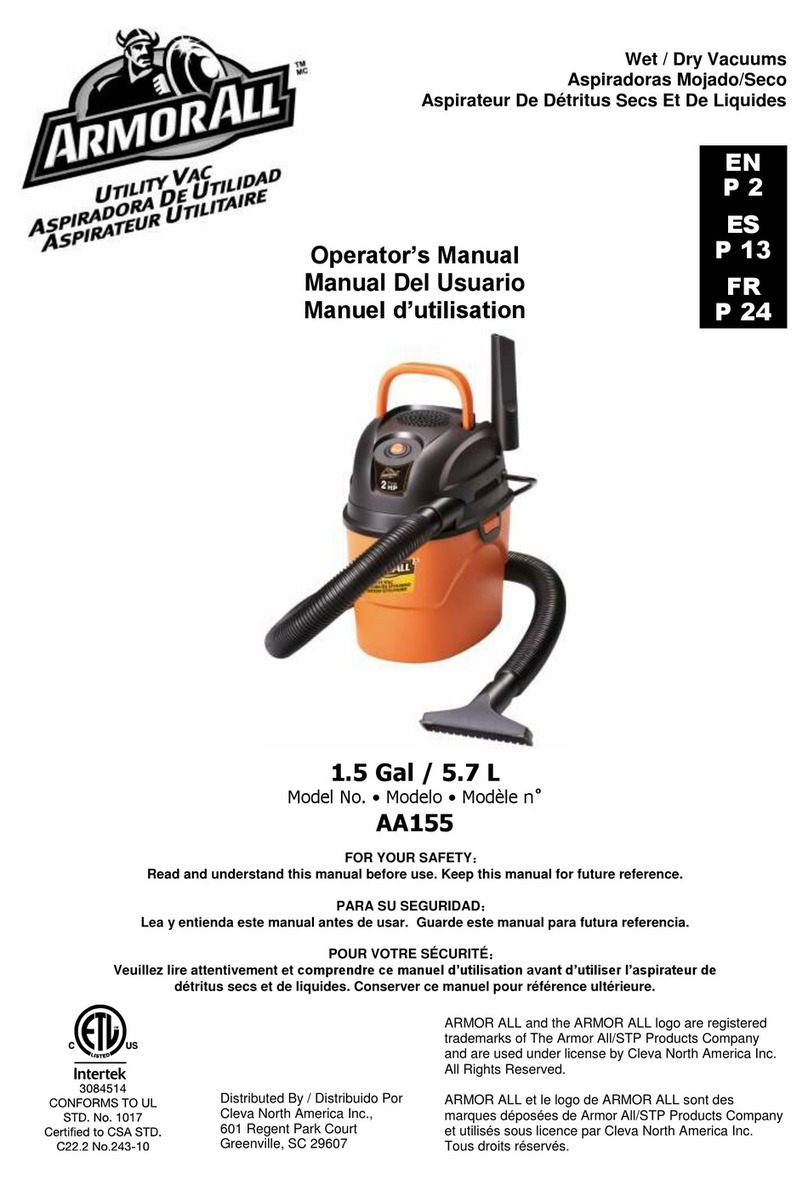 ArmorAll AA155 Operator's manual