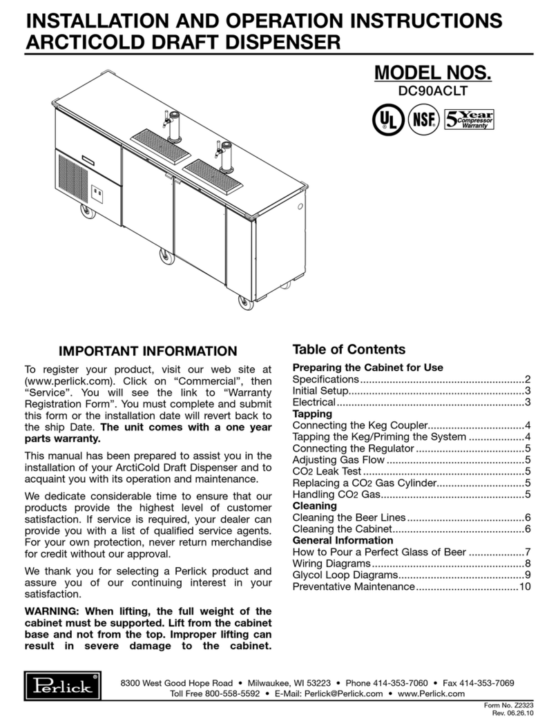 Perlick DC90ACLT User manual
