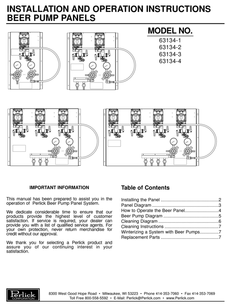 Perlick 63134-1 User manual Perlick 63134-1 User manual